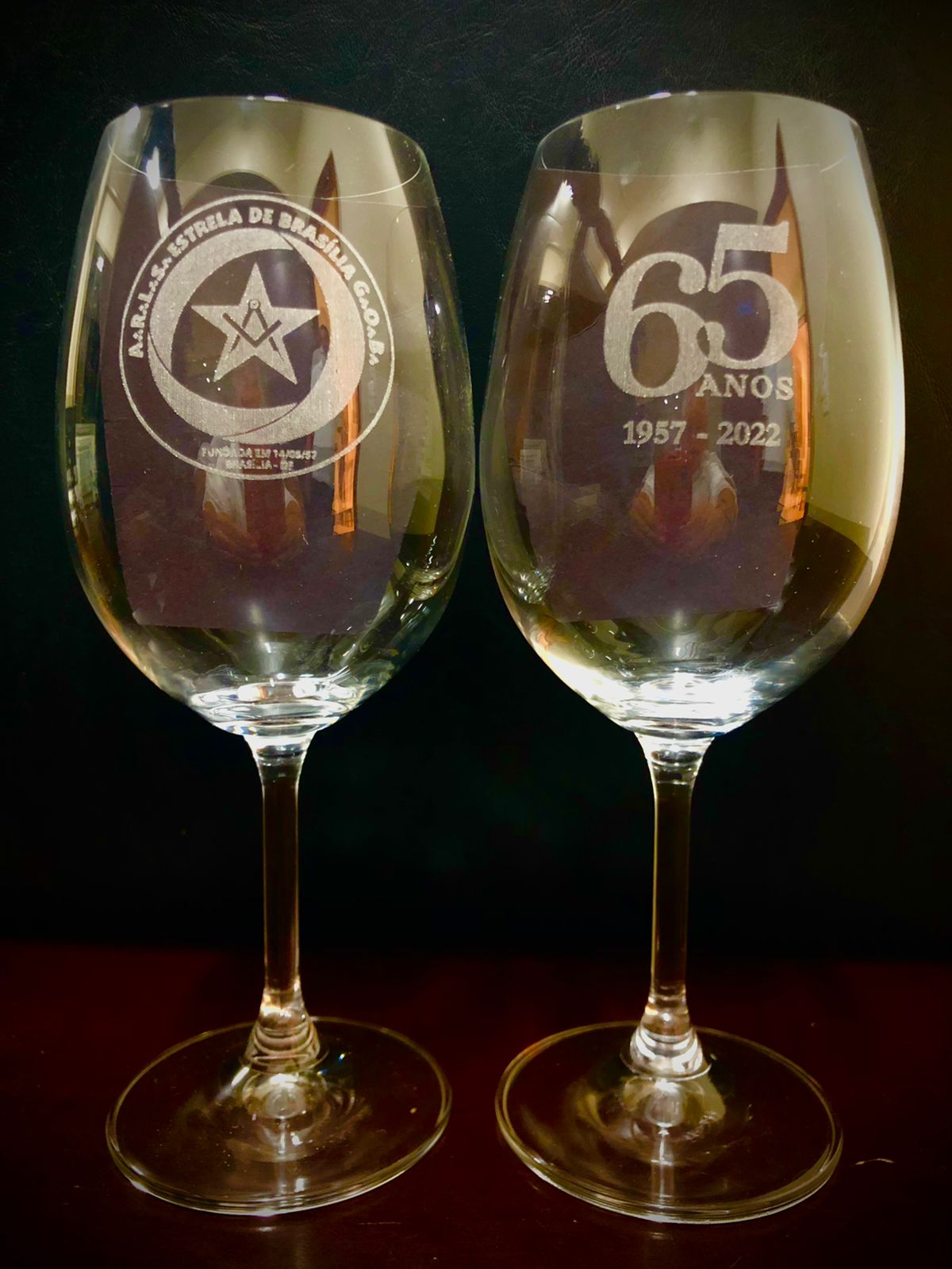 Taça de Cristal Comemorativa alusiva ao Jubileu de 65 Anos da Estrela de Brasília